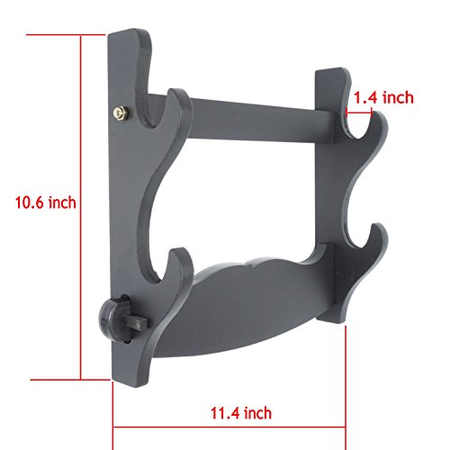 Sword Holder Wall Mount Samurai Sword Display Stand Assembly Bracket Hanger For Katana Wakizashi Tanto (2 Tier) #TOP1