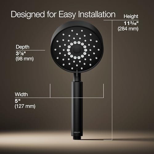 Kohler 22166-BL Purist® Four-function handshower, 2.5 gpm, Matte Black by Kohler - Image 3