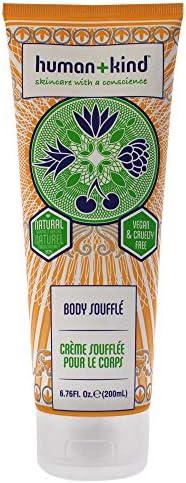 Human+Kind Body Souffle - Light, Fluffy Skin Conditioner for Hydrating and Smoothing Dry Skin - Natural, Vegan Formula with Shea Butter and Apricot Kernel Oil - Light, Fresh Fragrance - 6.76 oz