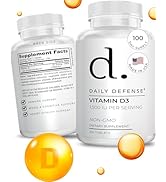 Daily Defense Immune Defense Supplements Vitamin D3 1500 IU for Heart Health, Daily Immune Suppor...