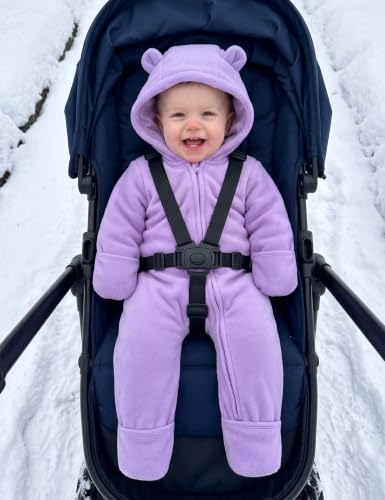 Babymine Newborn Baby Girl Fall Outfits 0-3 Months Winter Onesie Purple - image 8