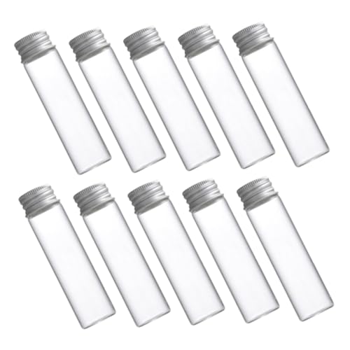 FUNOMOCYA 30 Pack Mini Glass Vials Screw Caps Sample Jars for Lab Storage DIY Craft Storage