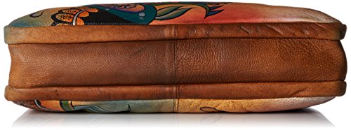 Image of Anna by Anuschka Women's Hand-Painted Genuine Leather Multi Compartment Satchel