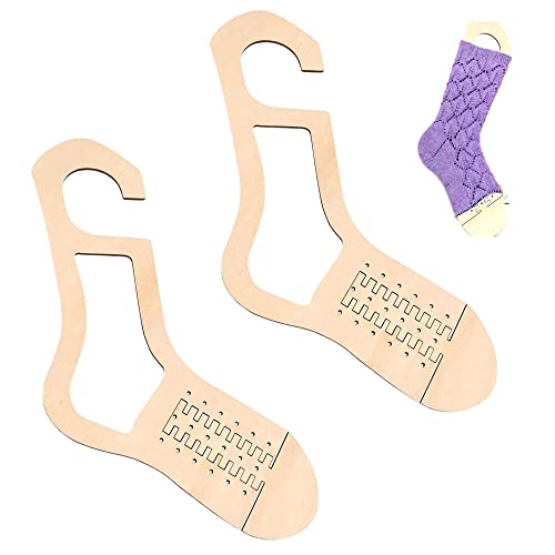 Jieyan 1 Paire Bloqueur à Chaussettes Taille réglable Bloc-Chaussettes Planche à Chaussettes Support de Chaussettes en Bois Forme de présentoir modèle de Chaussettes pour Tricot Fait à la Main Cover