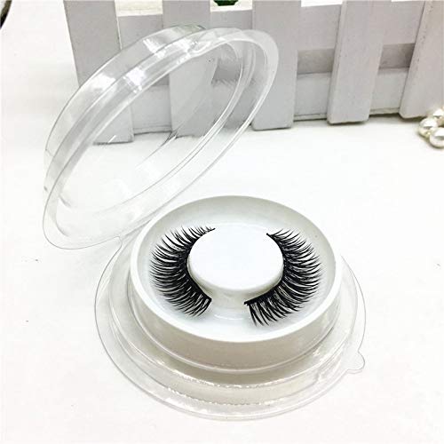 Preisvergleich Produktbild Set Magnetische Wimpern (4 Stück) - Magnetische Wimpern Kleberfrei Wiederverwendbare Falschmagnet-Wimpern Dicke Verlängerung Gefälschte Wimpern für Frauen Make-up - Schwarz A1