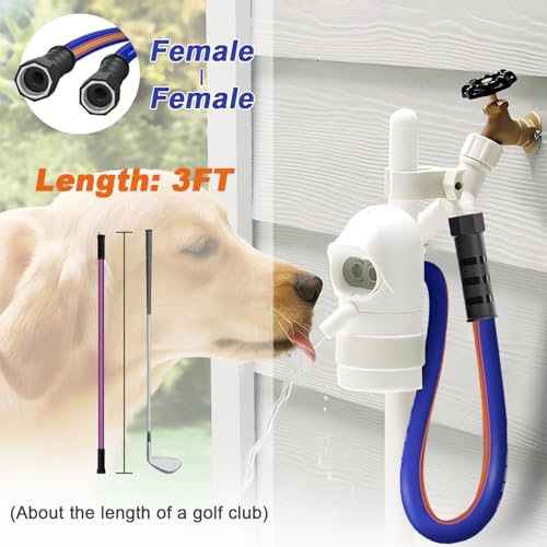 short hose 3 ft x 5/8", Female to Female Hose, Hose Reel Leader Hose, short water hose with Swivel Handle