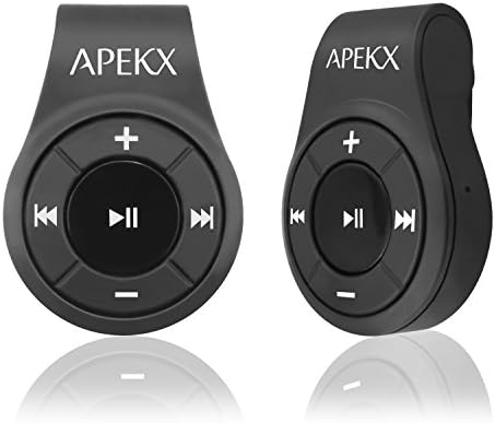 APEKX Clip Bluetooth Audio Adapter for Headphones, Headset, Speaker, Wireless Receiver with MIC for Hands-Free Call and Music