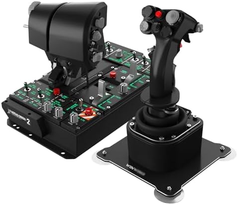 WINCTRL Orion2 HOTAS MAX: Advanced Simulation, Rich Controls, Precision Alloy Molding, 16-bit Sensor, StrikeAce E Throttle Grip with Dual Dynamic Motor, 38 Switches, Compatible with Major PC Games