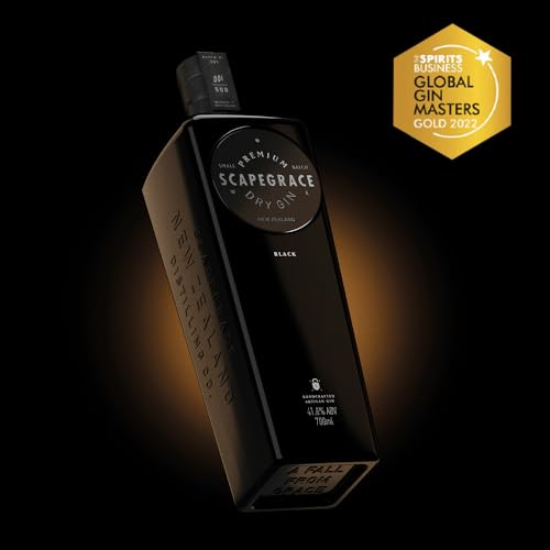 Scapegrace Black 41.6% - Premium Gin - Serie Limitata - Naturalmente Nero, Cambia Colore Con L'acqua Tonica - 700 Ml - 6