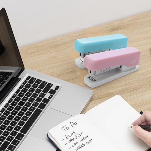 Image of M&G Desktop Stapler, Basic Office Stapler with 1000 Staples, 20 Sheet Capacity, Portable Small Desk Staplers for School Home Office (Blue)