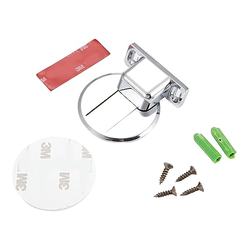 Rostfritt stål osynligt magnetiskt dörrstopp, golvmonterat magnetiskt dörrstopp vägg, ingen borrning, for hemmakontor sovrum dörrstopp /665(Silver,Set of 1)