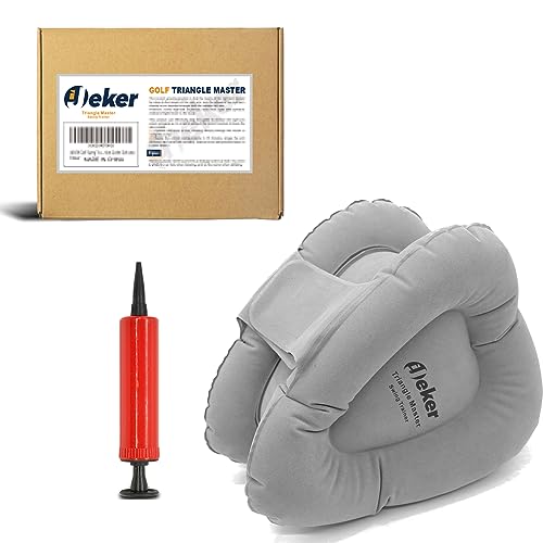 IJEKER Golf Swing Training Aids, Inflatable Triangle Teacher Fit, Posture Correction Practice Trainer Aid with Pump for Men Women Kids Golfer Gift Idea - Thumbnail 7