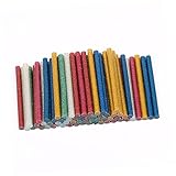 Angoily 100Stücke Hot Melt Glitzer Klebestifte Umweltfreundliche Farbige Schmelzklebestifte Für Bastelarbeiten Zufällige Farben Stark Haftend Für Mehr