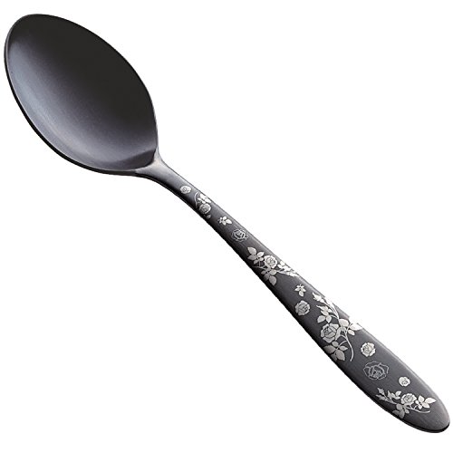 Todai ステンレス シーク コーヒースプーン 黒酸化発色 ローズ 日本製