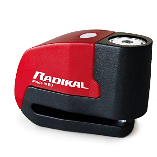 RADIKAL RK6 Disc Lock Alarm, Hi-End 120db Alarm, ON/Off Button, Warning LED, Waterproof Metal, Lithium Battery, Universal Anti Theft Wheel Brake Lock for Motorcycle, Scooter, Bike, Electric Scooter - Thumbnail 4