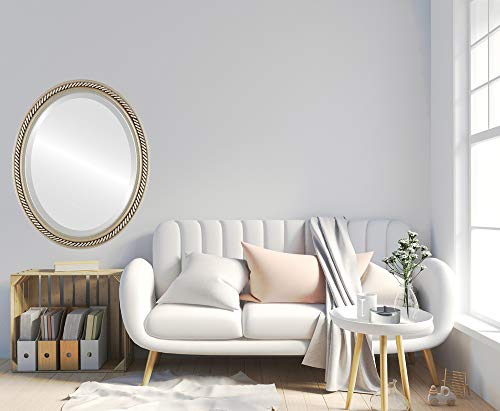 OVALCREST-Oval-Beveled-Wall-Mirror-for-Home-Decor-Santa-Fe-Style-Silver-22×26-Outside-Dimensions OVALCREST Oval Beveled Wall Mirror for Home Decor Santa Fe Style Silver 22×26 Outside Dimensions