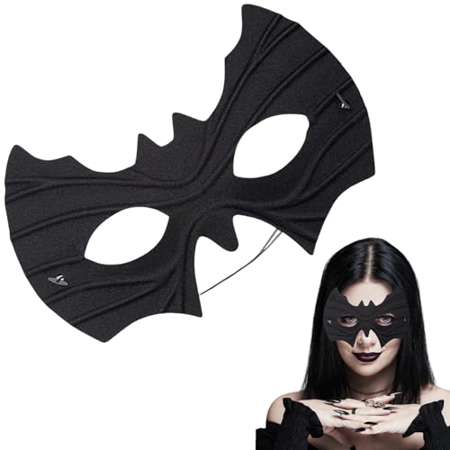 Fledermaus Maske, Halloween Augenmaske, Fledermaus Maske Kinder, Fledermau Maskes Damen, Schwarze Augenmaske, Maskes Schwarz Fasching für Maskerade, Cosplay, Halloweenparty, Karneval