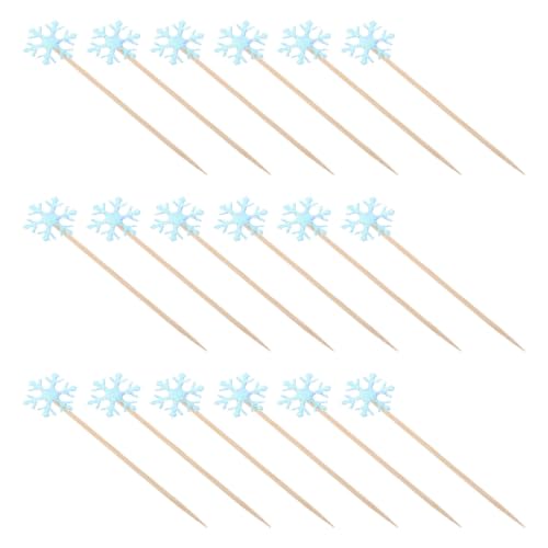 50pcs Xmas Snowflake Cake Decoration Toppers, Decor Accents