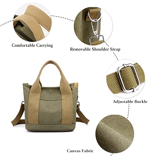 Bolso Tote de lona para mujer pequeño satchel casual miniatura 4