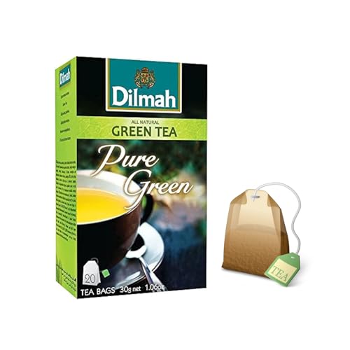 Dilmah Té Verde Puro 100 Natural Filtros De Té Verde Ceilán Envoltorio Individual - 20 Bolsitas De Té 30 Gr Dilmah Té Verde Puro 100 Natural Filtros De Té Verde Ceilán Envoltorio Individual - 20 Bolsitas De Té 30 Gr
