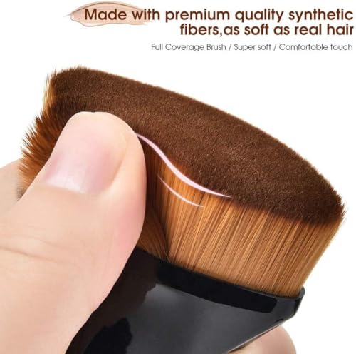 Image of 4 in 1 Makeup Sponge & Brush Set - Beauty Blender Sponge, Flat Base Sponge, Mushroom Head Makeup Sponge Brush & Kabuki Foundation Brush - Soft Reusable Makeup Blender for Liquid, Cream & Powder