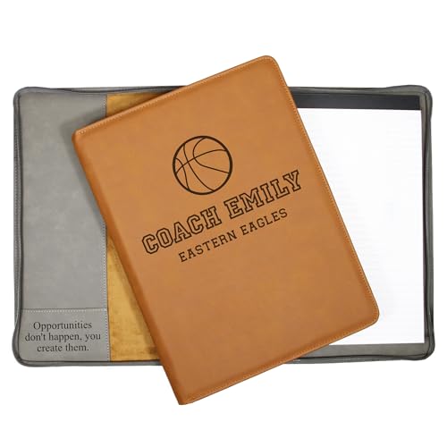 Custom Basketball Coach Portfolio – Personalized Engraved