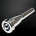 Silver Trumpet Mouthpiece, 1C Heavy Silver Plated Trumpet Mouthpiece Full Coppper Trumpets Mouth Piece Replacement Instrument Accessories for Students Beginners Professionals(1C)