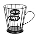 Cabilock Titolare Tazza di Caffè Ferro Holder K Capsula ' Organizzatore Supporto Tazza di Kpod Contenitore Coppa Keeper Supporto di Tazza di Caffè di Stoccaggio Di Frutta Cesto di Nero immagine