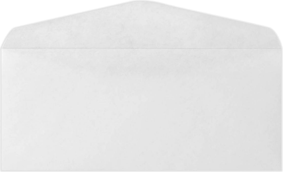 LUXPaper #8 5/8 Commercial Flap Business Envelopes | 3 5/8" x 8 5/8" | Bright White | 24lb. Text | 250 Qty