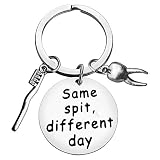 Dentist Gifts for Men Women Funny Same Spit Different Day Keychain Dental Hygienist Gift Dental Stud