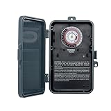 NSi Industries TORK TU40 Indoor/Outdoor 40-Amp Universal Multi-Volt Electromechanical Appliance Timer - 24-Hour Programming - Multiple On/Off Settings - 120-277-Volt - Compatible with Incandescent/Compact Fluorescent/LED - Same On/Off Times Each Day