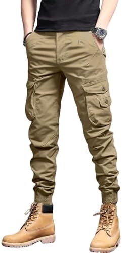 Lymio Cargo for Men | Cotton Cargo Pant | Drawstring Waist Pant (Also Available in Plus Sizes)(09-12)