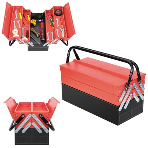 Image of Metal Tool Boxes, Cantilever Tools Storage Cabinet with 5 Tray