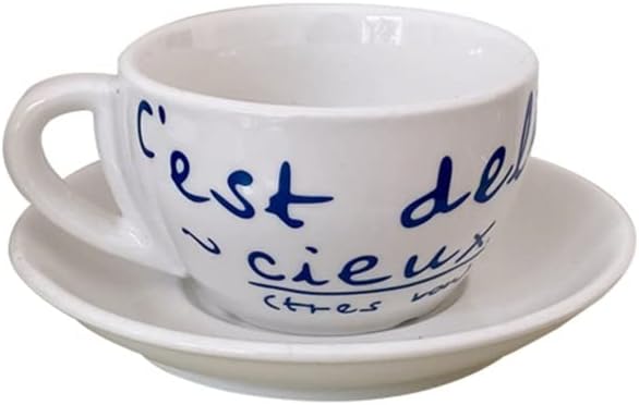Letter Ceramic Coffee Cup Afternoon Mug CeramicTea Dish Milk Tea Latte