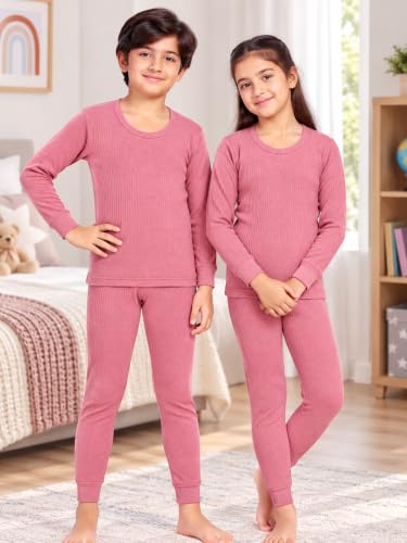 Image of Bodycare Insider Anti-Bacterial Solid Kids Thermal Top & Bottom Unisex Set