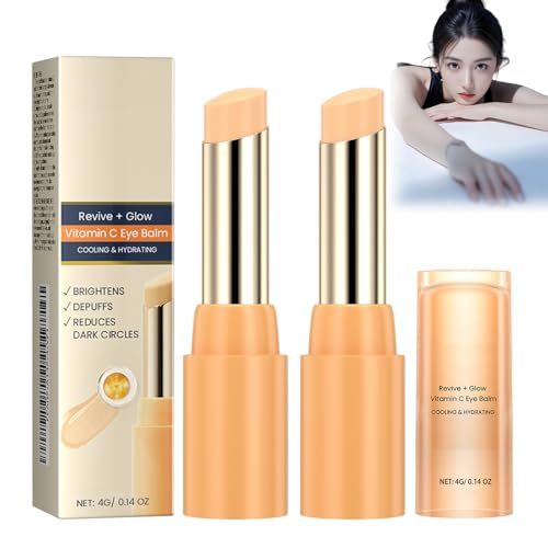 Vicinity Eye Balm, Vicinity K Eye Balm, Vitamin C Under Eye Balm Stick, Vitamin C Eye Balm, Eye Balm for Dark Circles (2PCS)