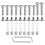M METERXITY Roller Wheel Screw Repair Kit - Inline Skate Axle Screw Replacement Parts Hardware Kit with Wrench for Roller Skates Repair (Silver)