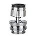 Hibbent Faucet Adapter Kit, Swivel Aerator Adapter to Connect Garden Hose - Multi-Thread Kitchen Sink Faucet to Garden Hose Adapter 3/4 Inch - Chrome Finished
