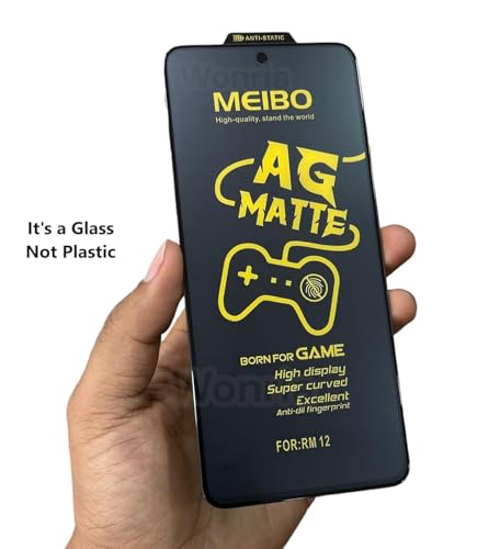 Image of WonRia Matte Screen Guard Protector For Poco M6 Plus 5G Smartphone Matte Tempered Glass Edge-to-Edge Protector [Anti-Fingerprint|Anti-Glare|Shinning Border]-(Made Of Glass)