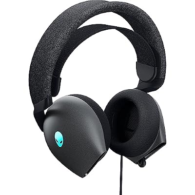 Alienware AW520H Wired Gaming Headset - Dolby Atmos, Unidirectional, AlienFX 16.8 Million RGB Colors, Microphone Mute, Volume On-headset Controls, 40mm Hi-Res Certified - Dark Side of the Moon