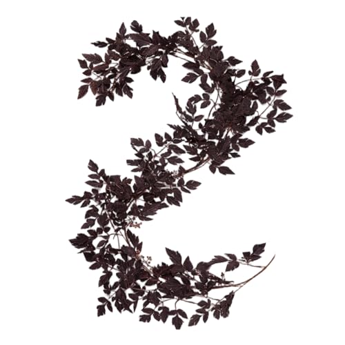 Salice artificiale foglie ramoscelli di vite, ghirlanda autunnale da 70, 9 pollici, ghirlanda di Halloween appesa realistica per foglie di salice per feste in casa all'aperto interno