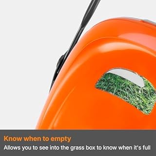 Flymo EasiGlide 330 V Hover Collect Lawn Mower - 1700 W Motor, 33 cm Cutting Width, 20 Litre Grass Box, Folds Flat, 10 m Cable Length, Orange and Grey