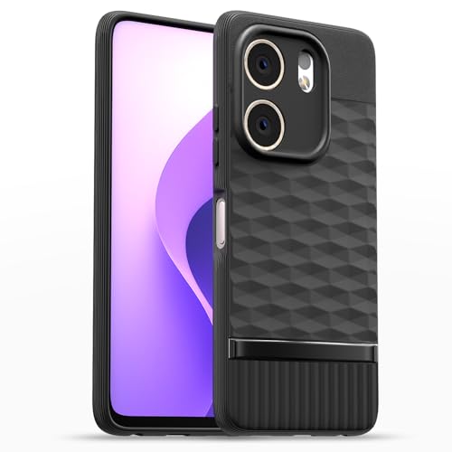 Image of Pikkme Back Cover for Oppo A5x Camera Protection 3D Hexa Cube Design Silicone Protective Bumper Case (Black)