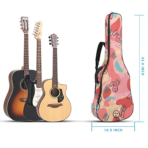 Housse imperméable pour guitare acoustique avec double bandoulière et poche Motif rayures abstraites, Multicolore 04, 42… - Les Beatles, Paul McCartney, John Lennon, RIngo Starr, George Harrison Housse imperméable pour guitare acoustique avec double bandoulière et poche Motif rayures abstraites, Multicolore 04, 42… – Image 6