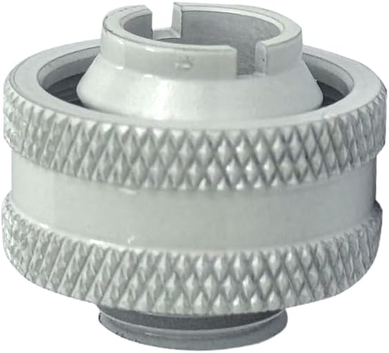 dracaena.io 6 Pack G1/4" to 1/2" ID, 3/4" OD Compression Fitting for Soft Tubing, 20.5mm Height, Nickel-Plated Brass, Leak-Proof O-Ring, White