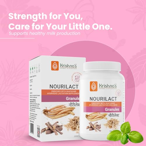 Image of Krishna's Nourilact Granules - Blend of 6 Powerful Herbs | Enriched with Shatavari | Support Lactation, Digestion & Postnatal Energy - 100 gm
