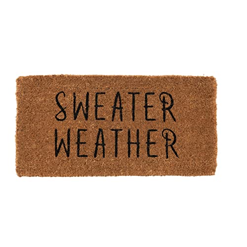 Creative Co-Op Natural Coir "Sweater Weather" Door Mat #TOP17
