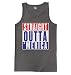 Mens Straight Outta Merica - USA American Flag Tank Top T-shirt