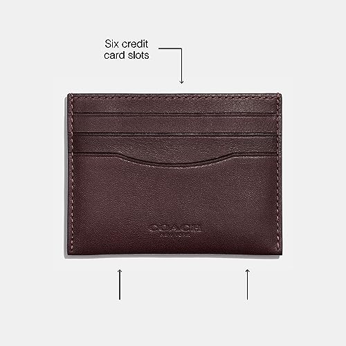 Coach Flat Card Case in Sport Calf, MAHOGANY, One Size3