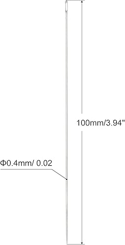 Miniatura 2 de uxcell 25 agujas de cuentas finas, largas, rectas, bordadas, de acero inoxidable, 3.94 pulgadas